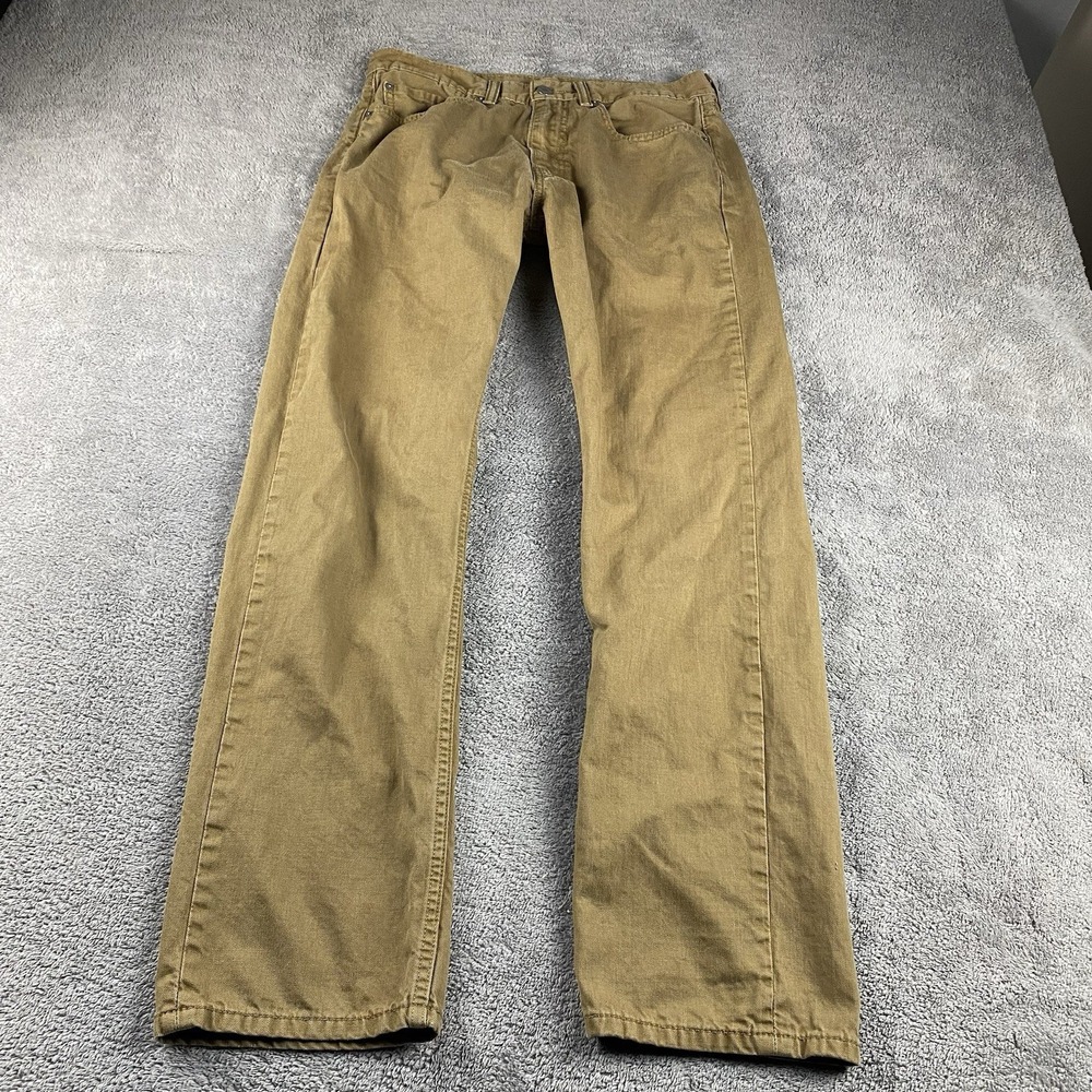 Levis 505 Straight Leg Jeans Mens 32x32 Tan Mid‎ Rise